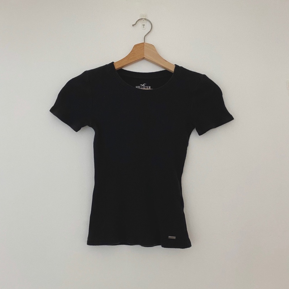 waffle fitted cropped tee